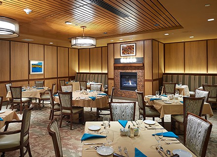 a view at one of our dining rooms for restaurants at Emerald Heights