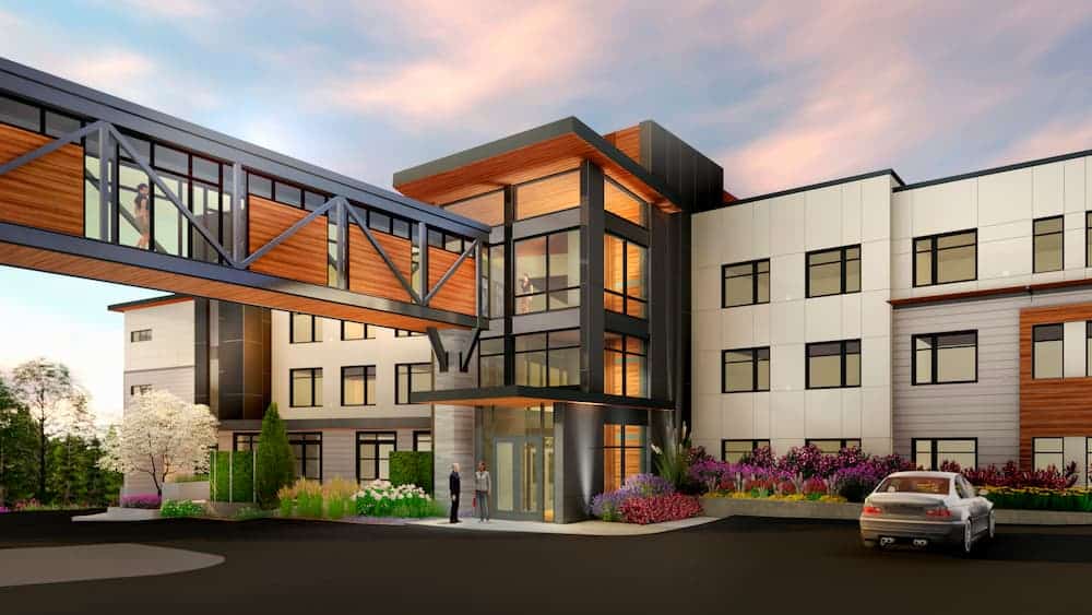 new assisted living building rendering